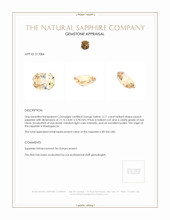 5.11 Ct. Peach Sapphire from Madagascar Appraisal