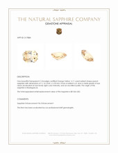 5.11 Ct. Peach Sapphire from Madagascar Appraisal