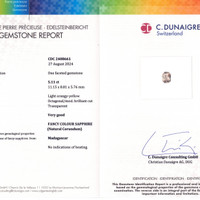 5.11 Ct. Peach Sapphire from Madagascar Scan Report