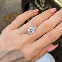 8.03 Ct. White Sapphire from Ceylon (Sri Lanka) Life Style