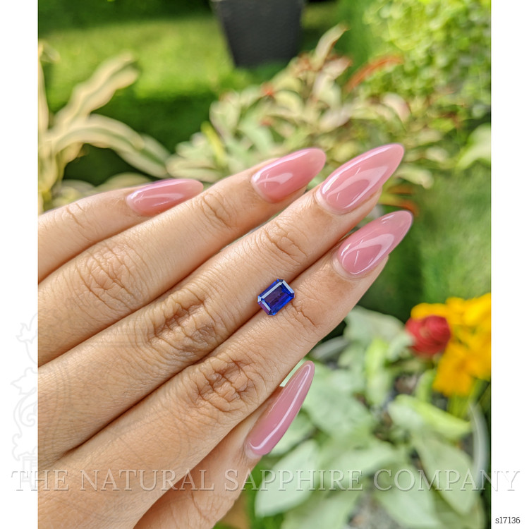 1.10 Ct. Blue Sapphire from Ceylon (Sri Lanka)