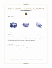 2.34 Ct. Violet Sapphire from Ceylon (Sri Lanka) Appraisal