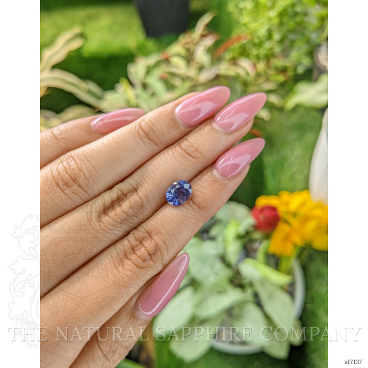 2.34 Ct. Violet Sapphire from Ceylon (Sri Lanka)