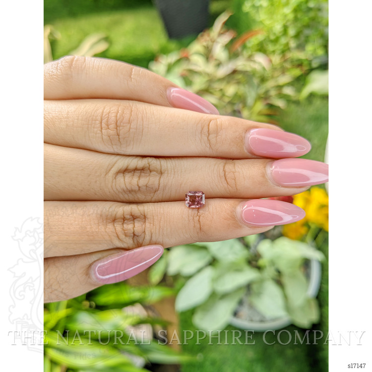 0.94 Ct. Pinkish Brown Sapphire from Ceylon (Sri Lanka)