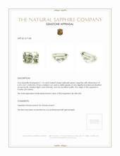 1.14 Ct. Yellowish Green Sapphire from Ceylon (Sri Lanka) Appraisal