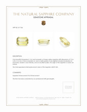 1.26 Ct. Yellow Sapphire from Ceylon (Sri Lanka) Appraisal
