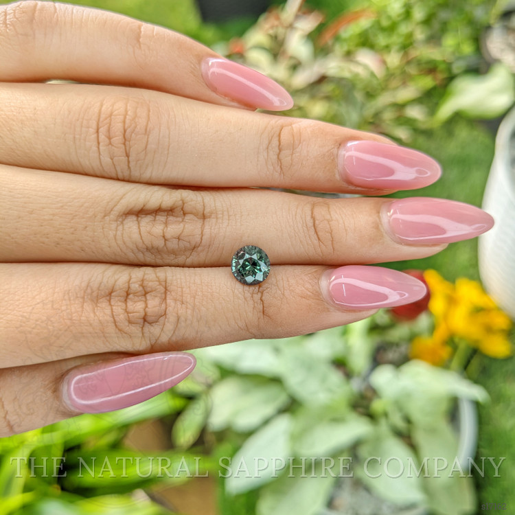 1.81 Ct. Bluish Green Sapphire from Ceylon (Sri Lanka)