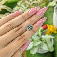 3.33 Ct. Bluish Green Sapphire from Ceylon (Sri Lanka) Life Style