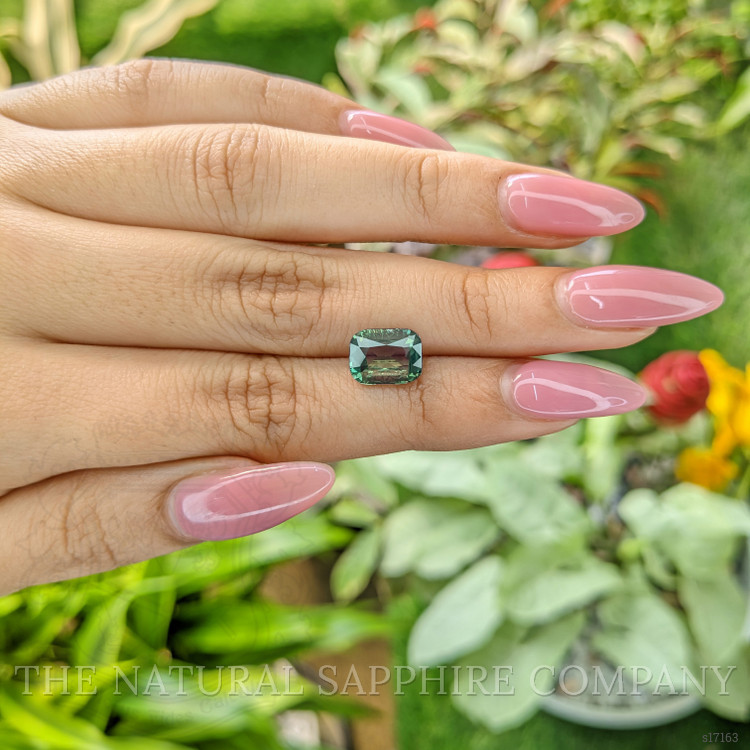 3.33 Ct. Bluish Green Sapphire from Ceylon (Sri Lanka)