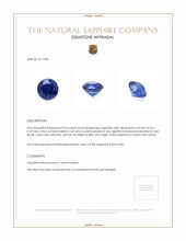 0.65 Ct. Blue Sapphire from Ceylon (Sri Lanka) Appraisal