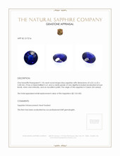 1.18 Ct. Blue Sapphire from Ceylon (Sri Lanka) Appraisal