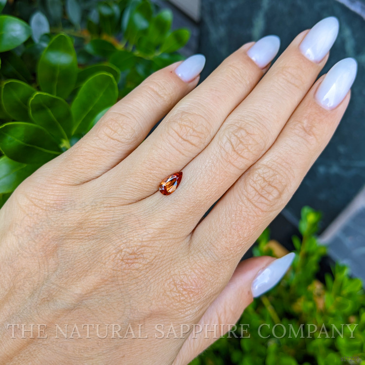 0.95 Ct. Orangish Brown Sapphire from Ceylon (Sri Lanka)