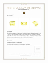2.40 Ct. Yellow Sapphire from Ceylon (Sri Lanka) Appraisal