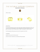 2.40 Ct. Yellow Sapphire from Ceylon (Sri Lanka) Appraisal