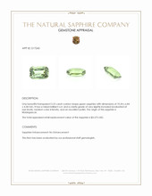 3.25 Ct. Green Sapphire from Madagascar Appraisal