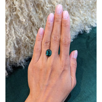 5.59 Ct. Green Sapphire from Madagascar Life Style