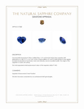 3.19 Ct. Blue Sapphire from Ceylon (Sri Lanka) Appraisal