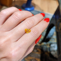 1.32 Ct. Orangish Yellow Sapphire from Ceylon (Sri Lanka) Life Style