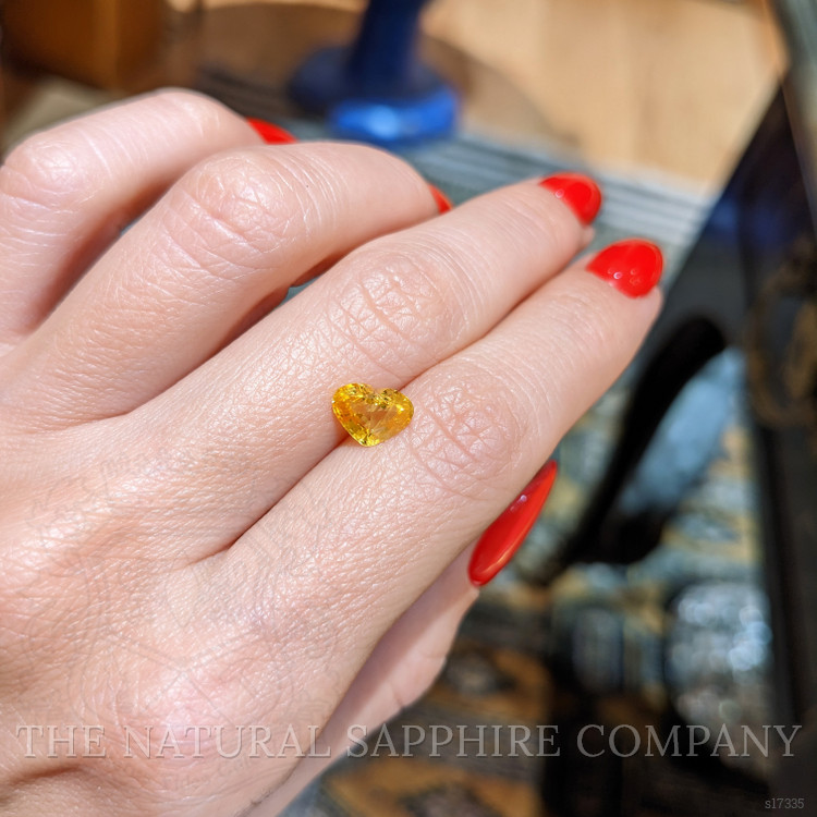 1.32 Ct. Orangish Yellow Sapphire from Ceylon (Sri Lanka)