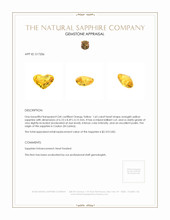 1.65 Ct. Orangish Yellow Sapphire from Ceylon (Sri Lanka) Appraisal