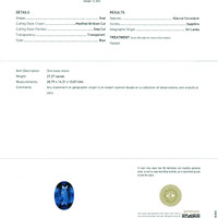 27.27 Ct. Blue Sapphire from Ceylon (Sri Lanka) Scan Report