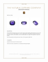 0.65 Ct. Purple Sapphire from Ceylon (Sri Lanka) Appraisal