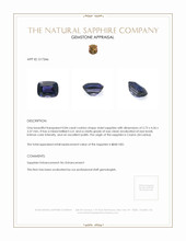 0.84 Ct. Violet Sapphire from Ceylon (Sri Lanka) Appraisal