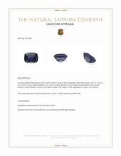 0.84 Ct. Violet Sapphire from Ceylon (Sri Lanka) Appraisal