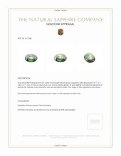 0.87 Ct. Bluish Green Cabochon Sapphire from Montana Appraisal