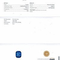 3.02 Ct. Blue Sapphire from Ceylon (Sri Lanka) Scan Report
