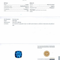 5.07 Ct. Blue Sapphire from Madagascar Scan Report
