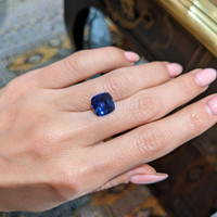 5.07 Ct. Blue Sapphire from Madagascar Life Style