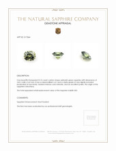0.76 Ct. Yellowish Green Sapphire from Montana Appraisal