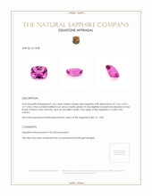1.65 Ct. Pink Sapphire from Ceylon (Sri Lanka) Appraisal