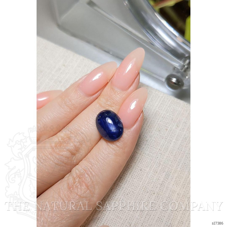 7.64 Ct. Blue Cabochon Sapphire from Burma (Myanmar)