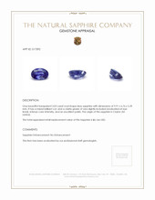 3.03 Ct. Blue Sapphire from Ceylon (Sri Lanka) Appraisal