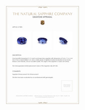 3.12 Ct. Blue Sapphire from Ceylon (Sri Lanka) Appraisal
