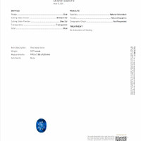 3.17 Ct. Blue Sapphire from Ceylon (Sri Lanka) Scan Report