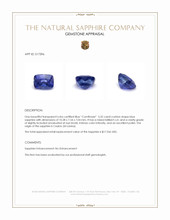 5.32 Ct. Blue Sapphire from Ceylon (Sri Lanka) Appraisal