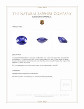 5.31 Ct. Blue Sapphire from Ceylon (Sri Lanka) Appraisal