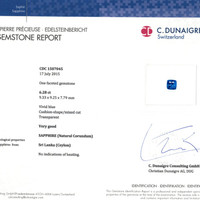6.28 Ct. Blue Sapphire from Ceylon (Sri Lanka) Scan Report