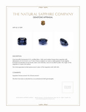 5.88 Ct. Sapphire from Ceylon (Sri Lanka) Appraisal