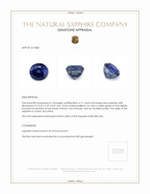 6.77 Ct. Blue Sapphire from Ceylon (Sri Lanka) Appraisal