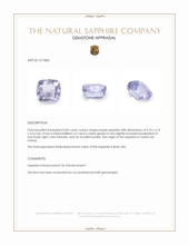 0.82 Ct. Purple Sapphire from Ceylon (Sri Lanka) Appraisal