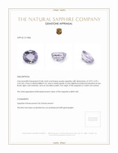 0.68 Ct. Purple Sapphire from Ceylon (Sri Lanka) Appraisal