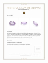0.68 Ct. Pinkish Purple Sapphire from Ceylon (Sri Lanka) Appraisal