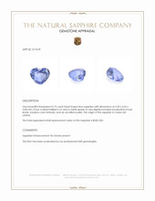 0.75 Ct. Blue Sapphire from Ceylon (Sri Lanka) Appraisal