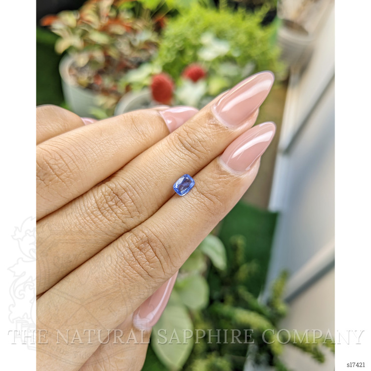0.58 Ct. Blue Sapphire from Ceylon (Sri Lanka)