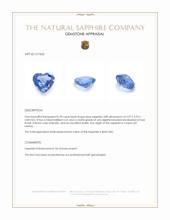 0.78 Ct. Blue Sapphire from Ceylon (Sri Lanka) Appraisal