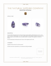 0.73 Ct. Purple Sapphire from Ceylon (Sri Lanka) Appraisal